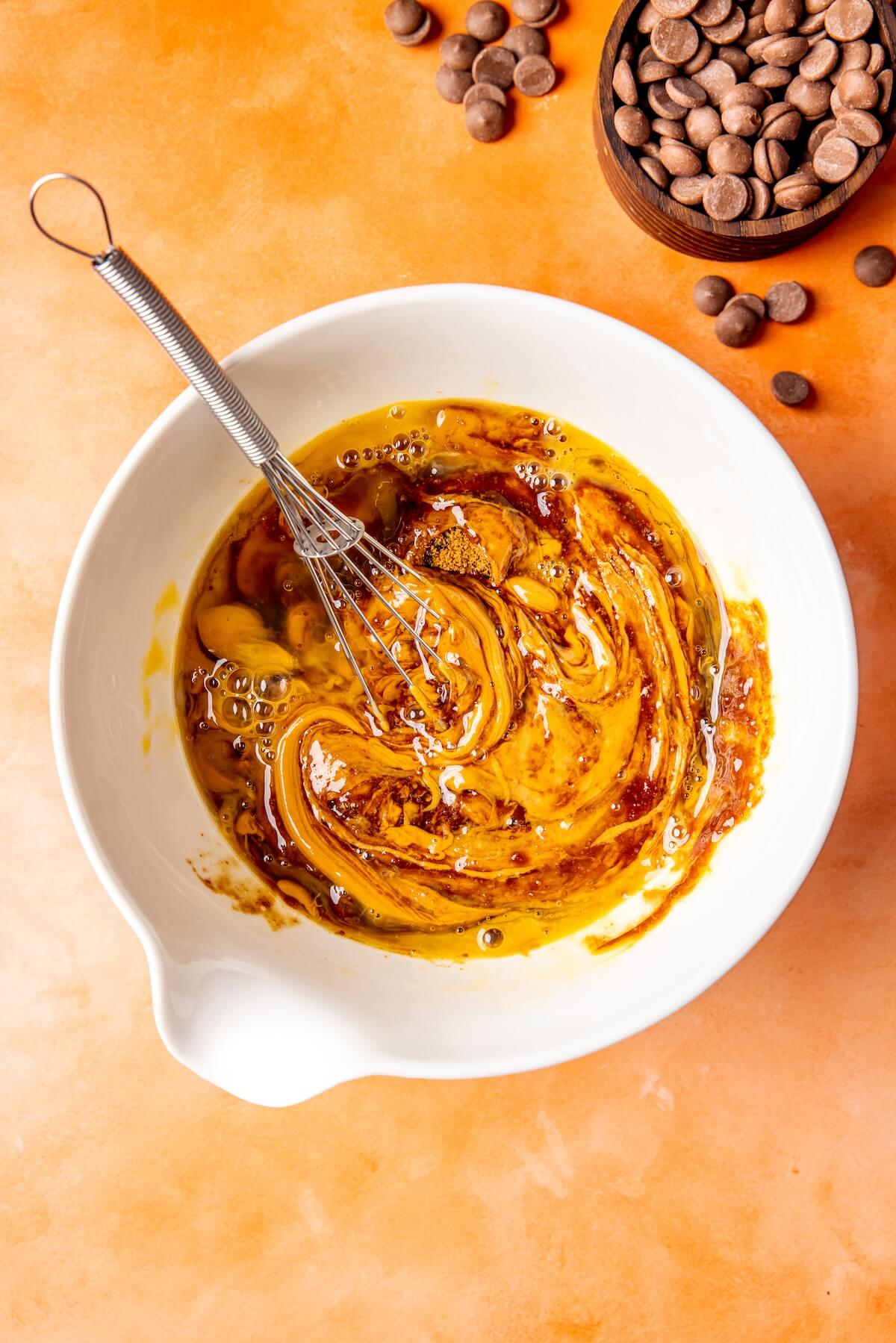 How to Make Chocolate Peanut Butter Blondies Step 2 - Olivia Adriance