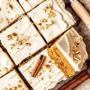 Healthy Carrot Cake Bars - Olivia Adriance