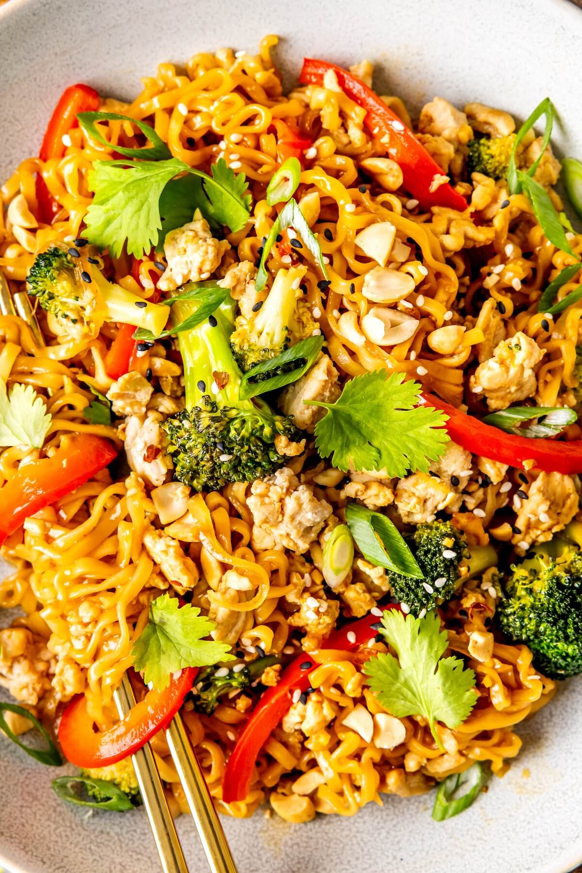 Ground Chicken Ramen Bowls - Olivia Adriance