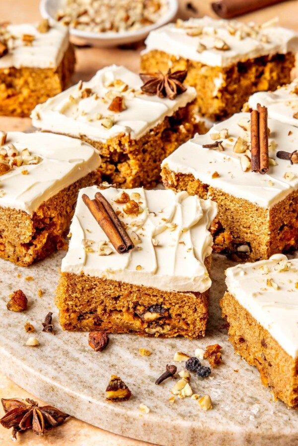 Healthy Carrot Cake Bars - Olivia Adriance