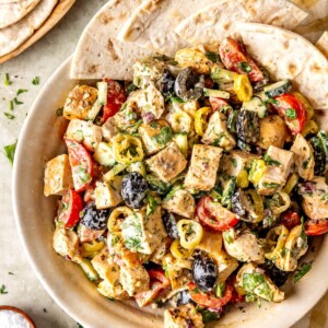 High Protein Greek Chicken Salad - Olivia Adriance