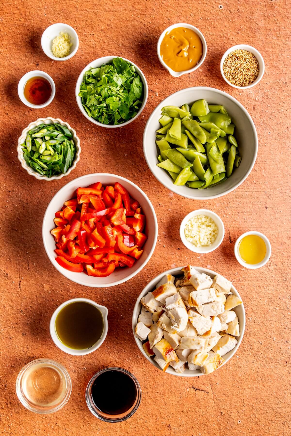 Ingredients for Asian Chicken Salad - Olivia Adriance