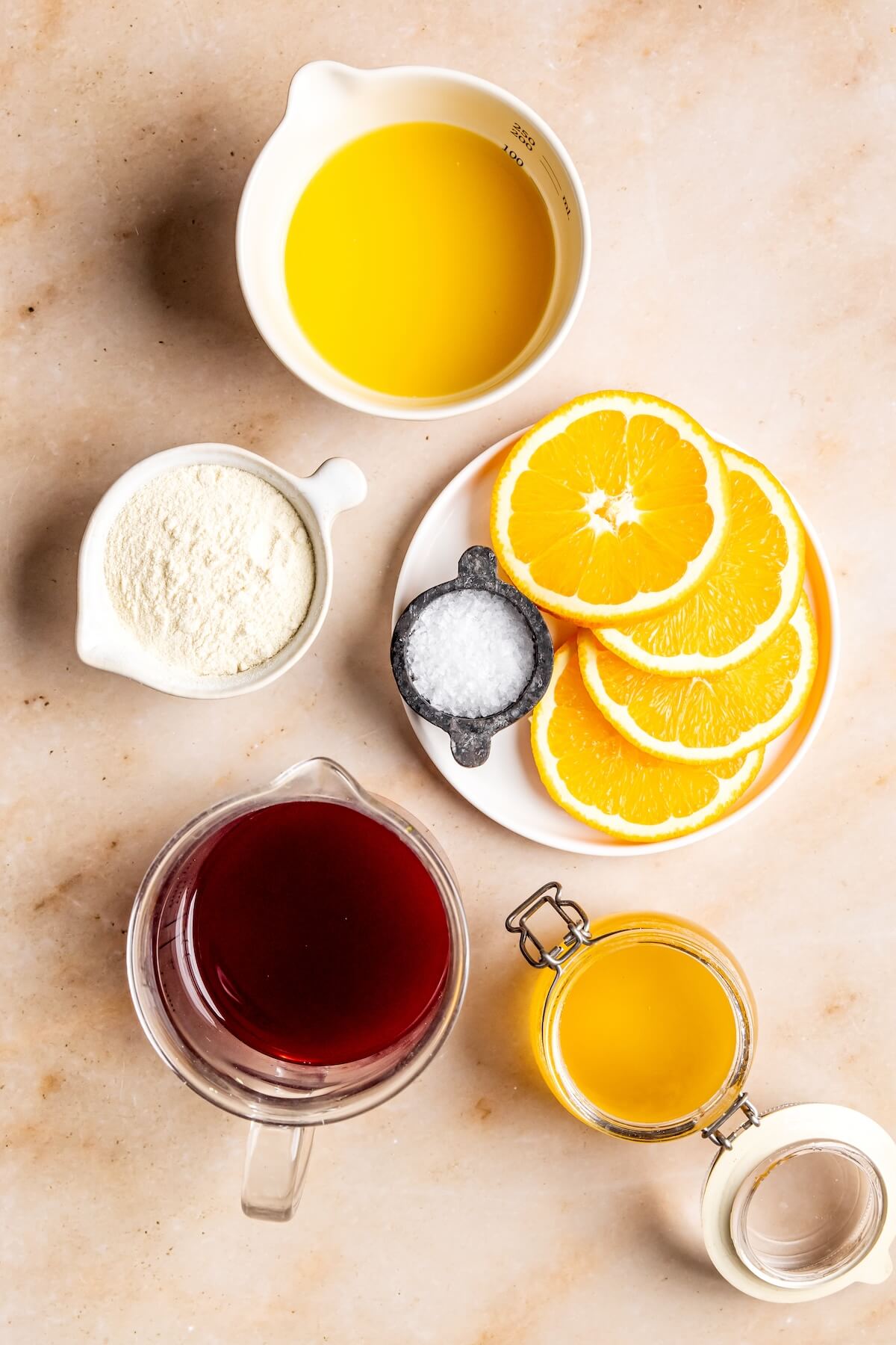 Ingredients for Tart Cherry Adrenal Mocktail - Olivia Adriance