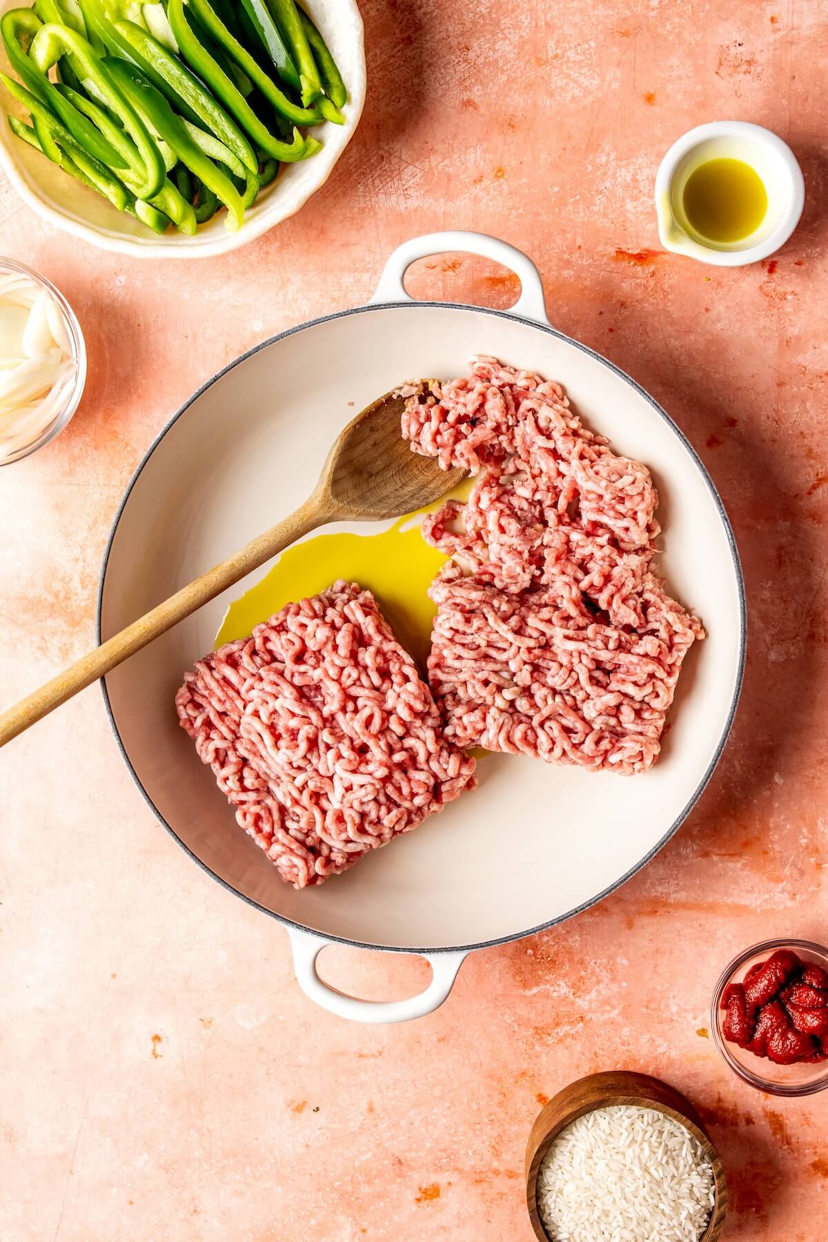 How to Make One Pot Sausage Peppers and Rice Step 1 - Olivia Adriance