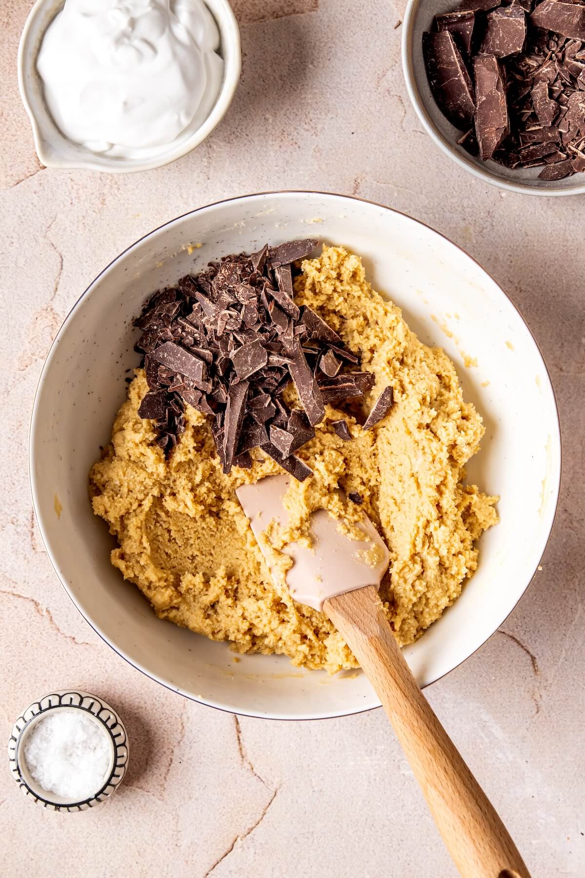 How to Make Edible Cookie Dough Bars with Salted Chocolate Ganache Step 3 - Olivia Adriance
