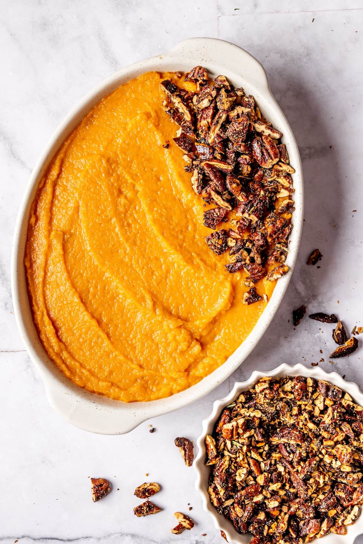 How to Make Candied Pecan Crusted Sweet Potato Casserole Step 6 - Olivia Adriance