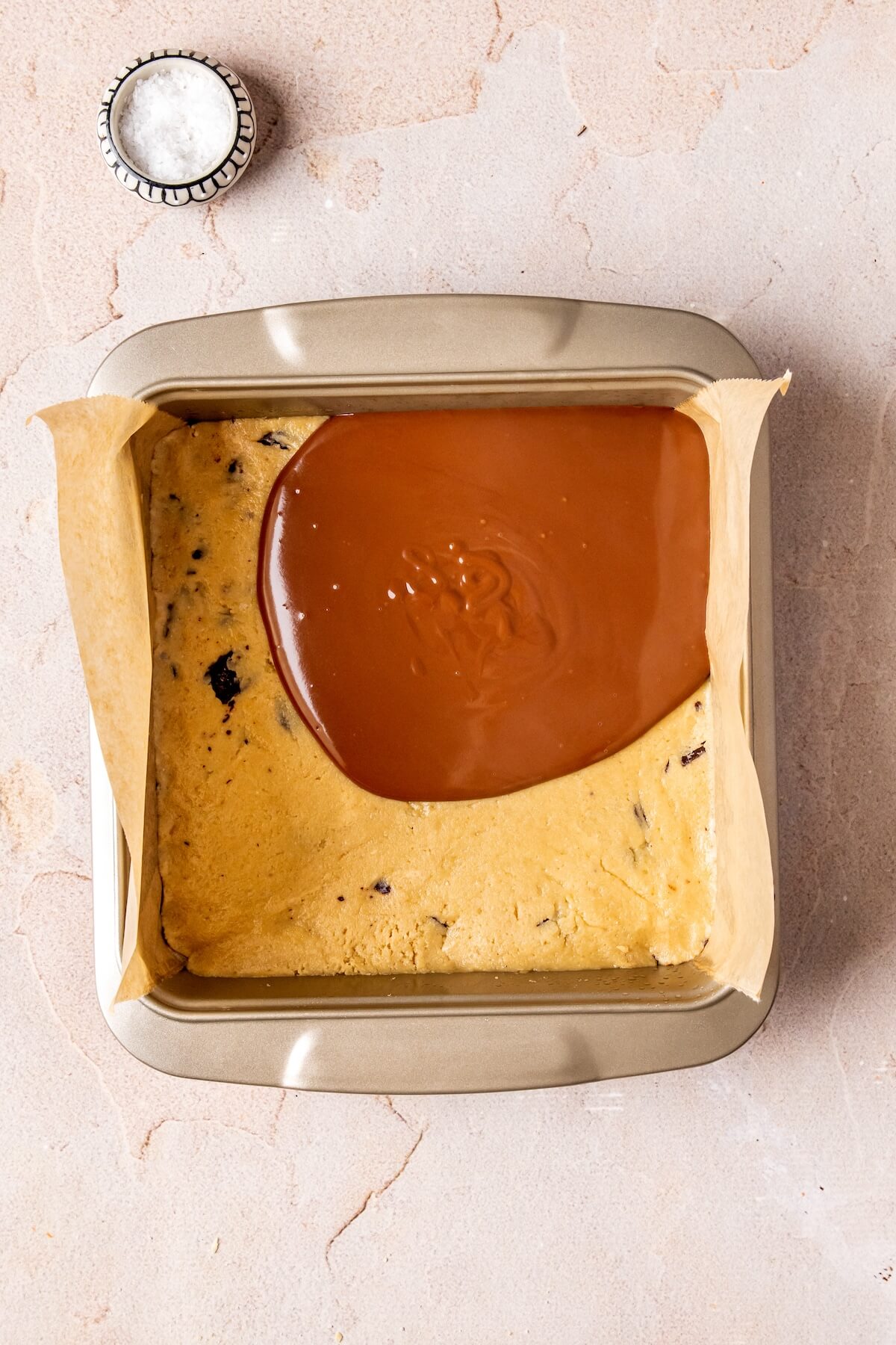 How to Make Edible Cookie Dough Bars with Salted Chocolate Ganache Step 6 - Olivia Adriance