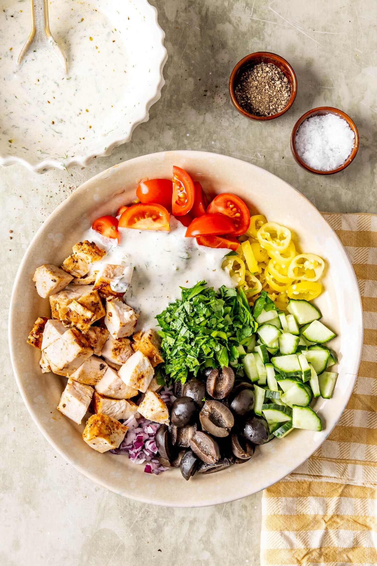 How to Make High Protein Greek Chicken Salad Step 6 - Olivia Adriance