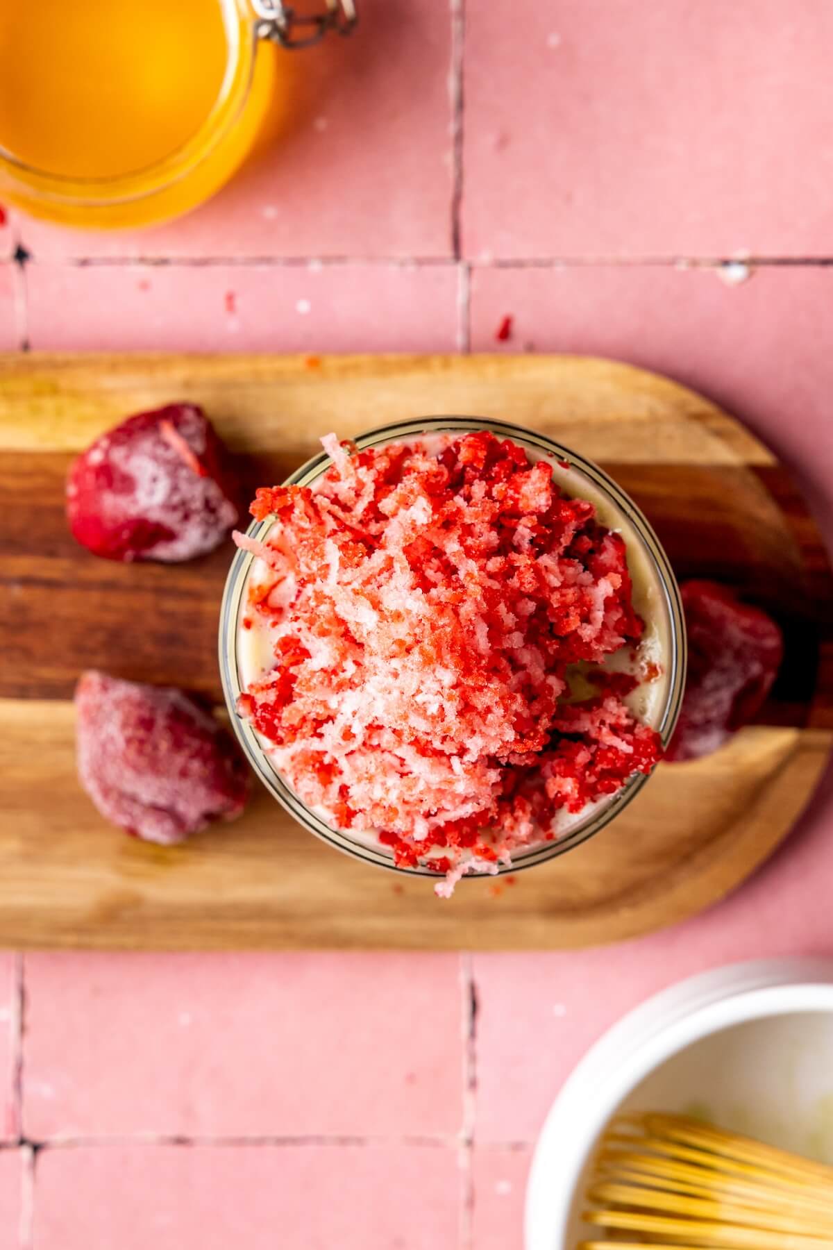 How to Make Strawberry Shaved Ice Matcha Latte Step 7 - Olivia Adriance