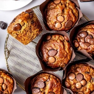 Gluten-Free Chocolate Chip Banana Muffins - Olivia Adriance