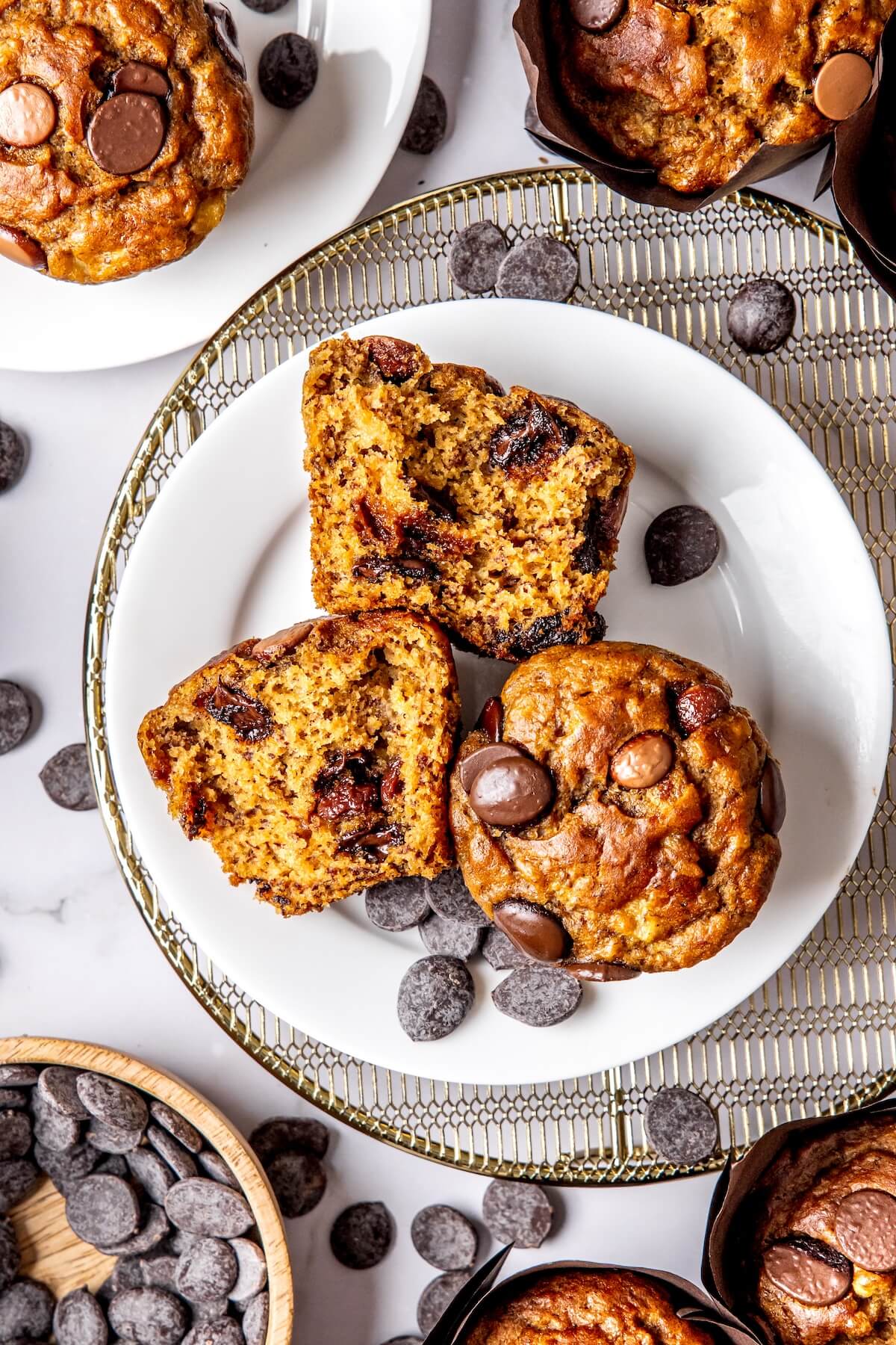 Gluten-Free Chocolate Chip Banana Muffins - Olivia Adriance