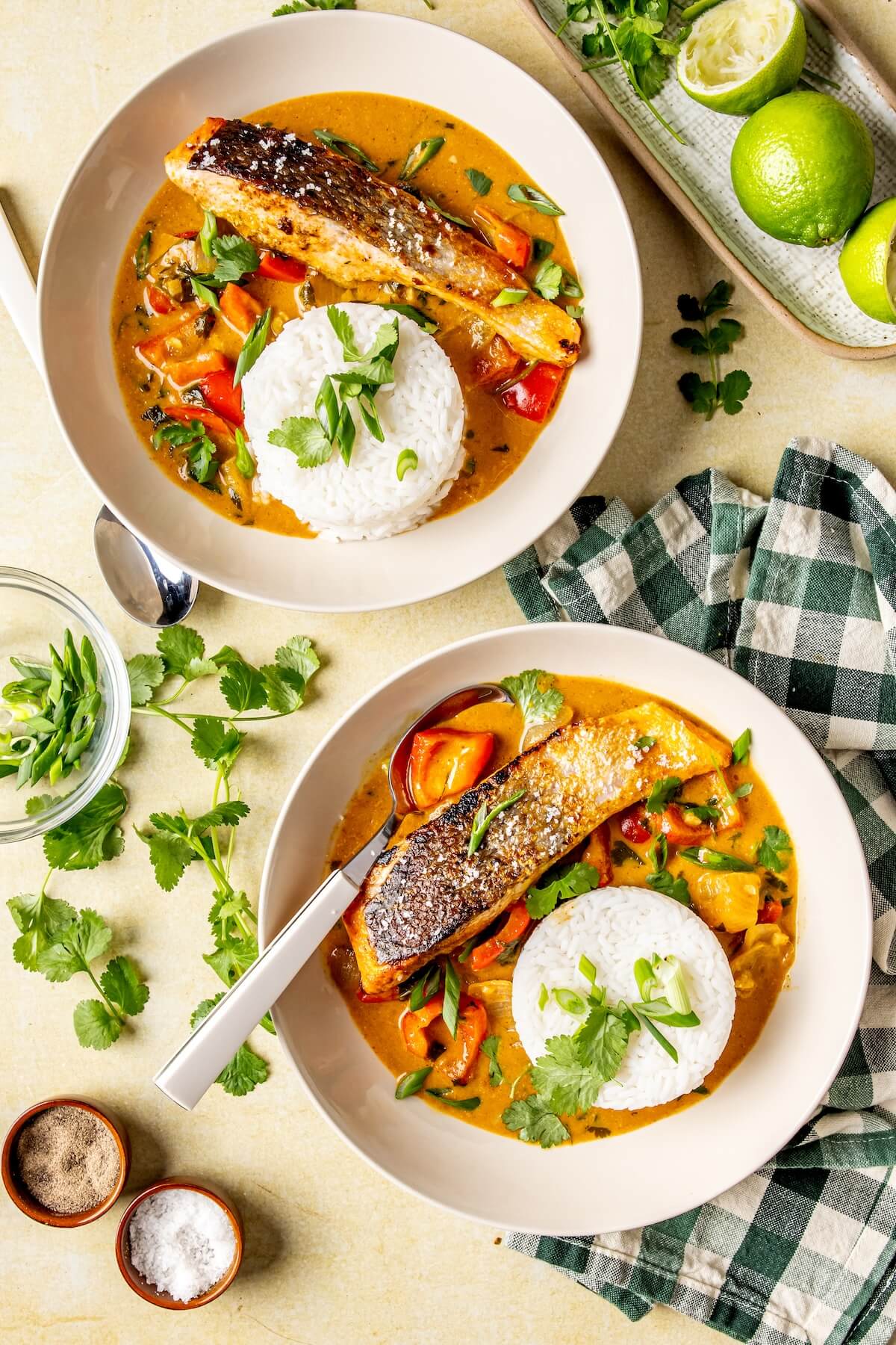 Crispy Skinned Salmon in Red Curry - Olivia Adriance