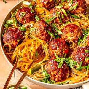 Spicy Glass Noodles and Meatballs - Olivia Adriance