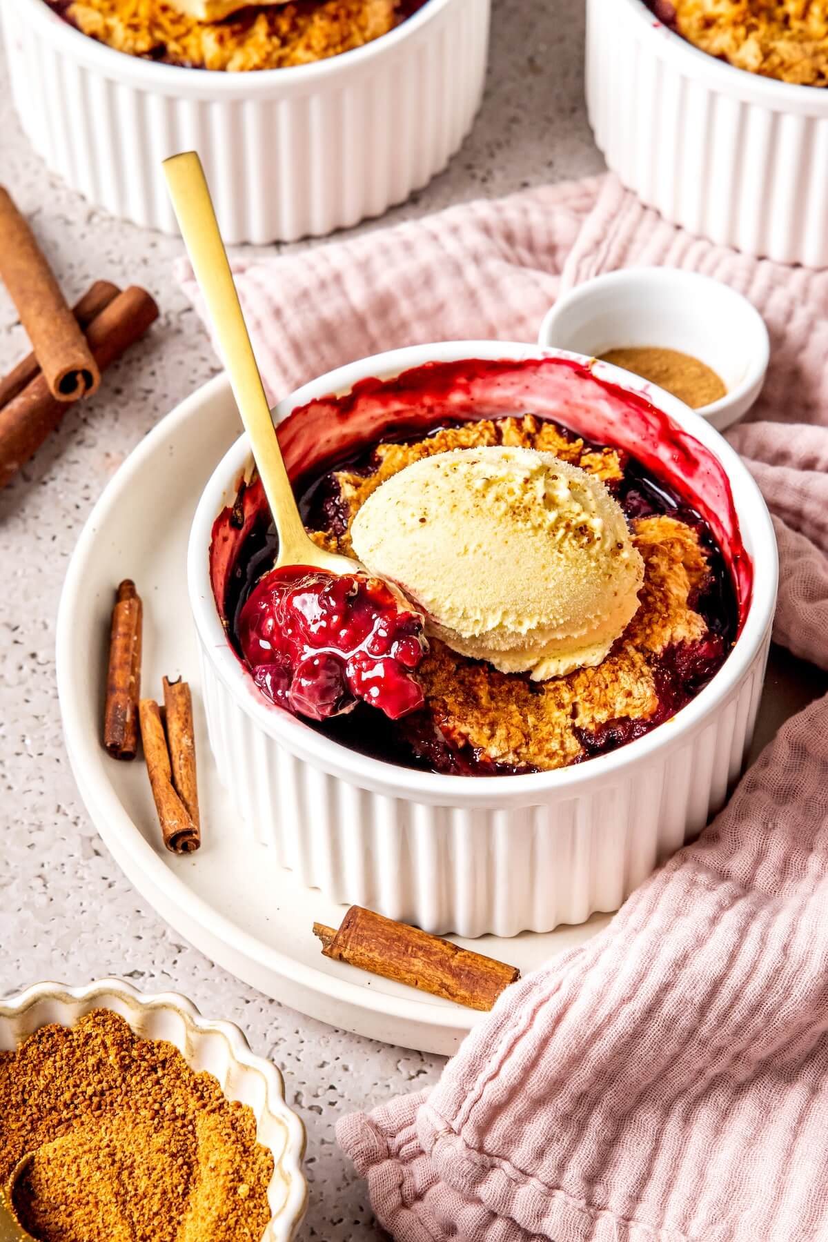 Gluten-Free Mixed Berry Cobbler - Olivia Adriance