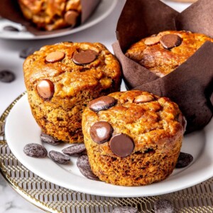 Gluten-Free Chocolate Chip Banana Muffins - Olivia Adriance