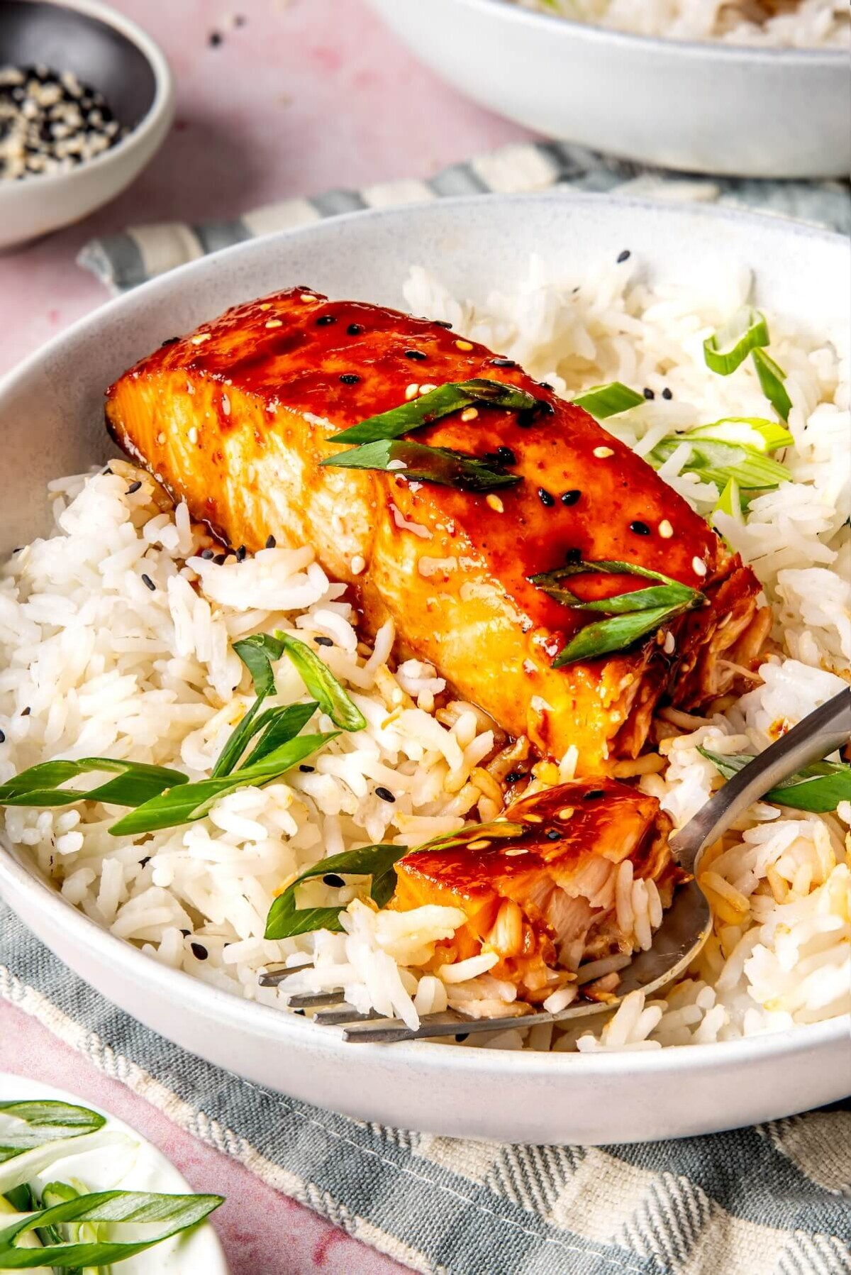 Broiled Honey Sriracha Salmon - Olivia Adriance