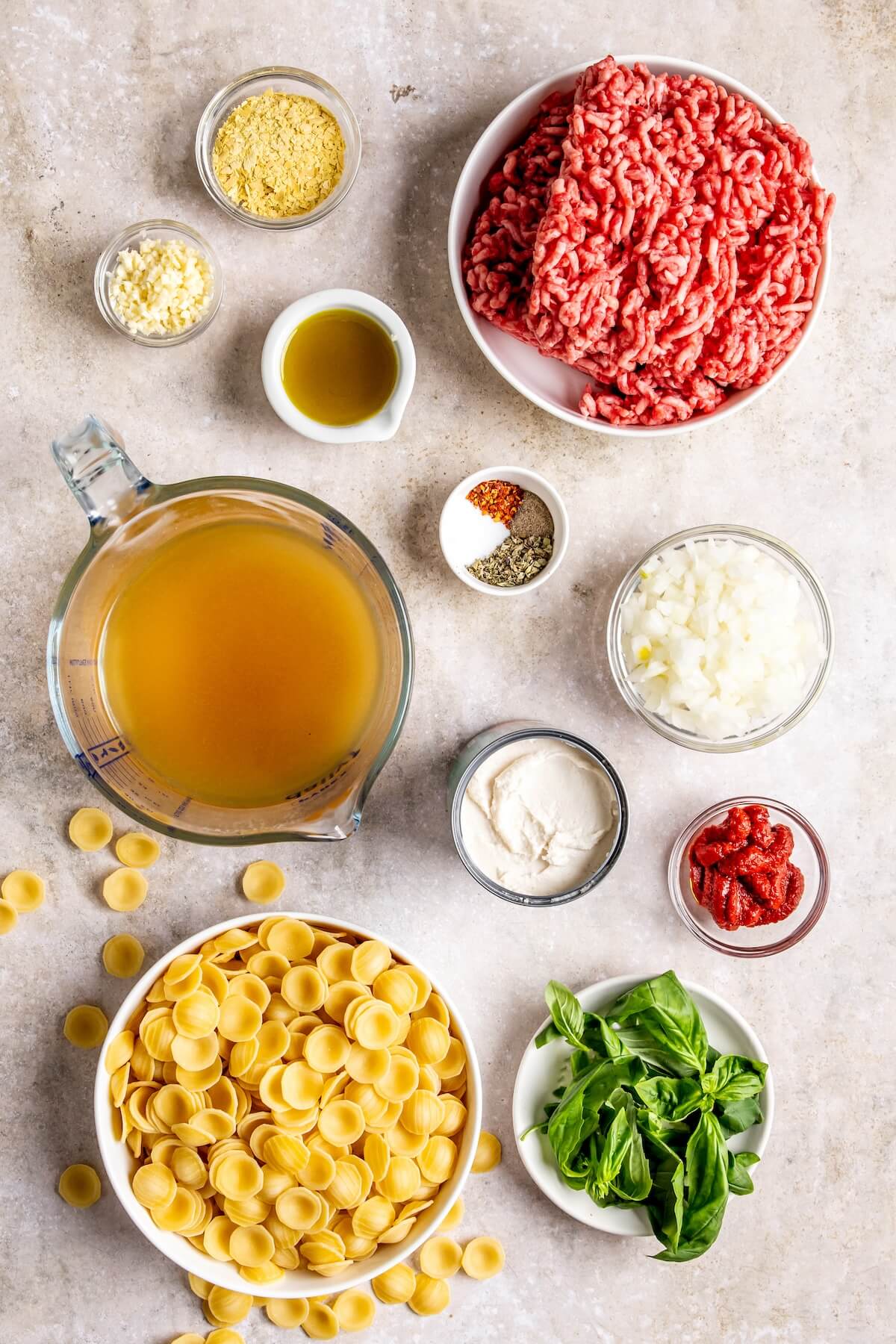 Ingredients for GF DF Hamburger Helper - Olivia Adriance