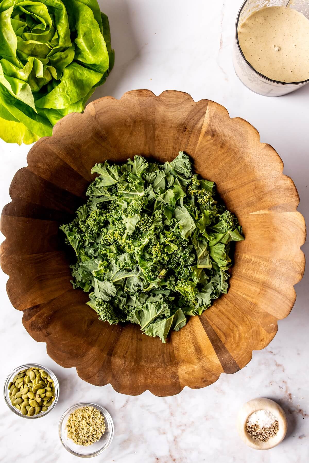 Ingredients Cashew Caesar Salad with Crispy Chicken Step 6 - Olivia Adriance