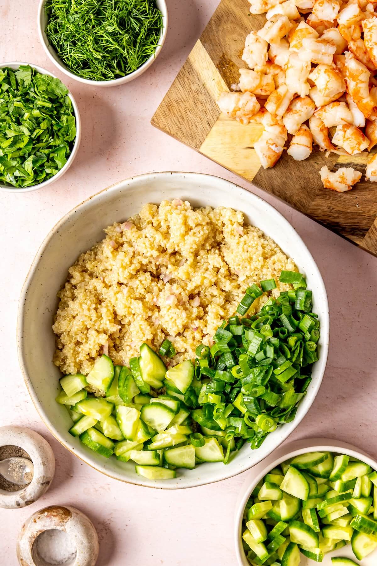 Lemony Dill Quinoa with Roasted Shrimp Step 6 - Olivia Adriance