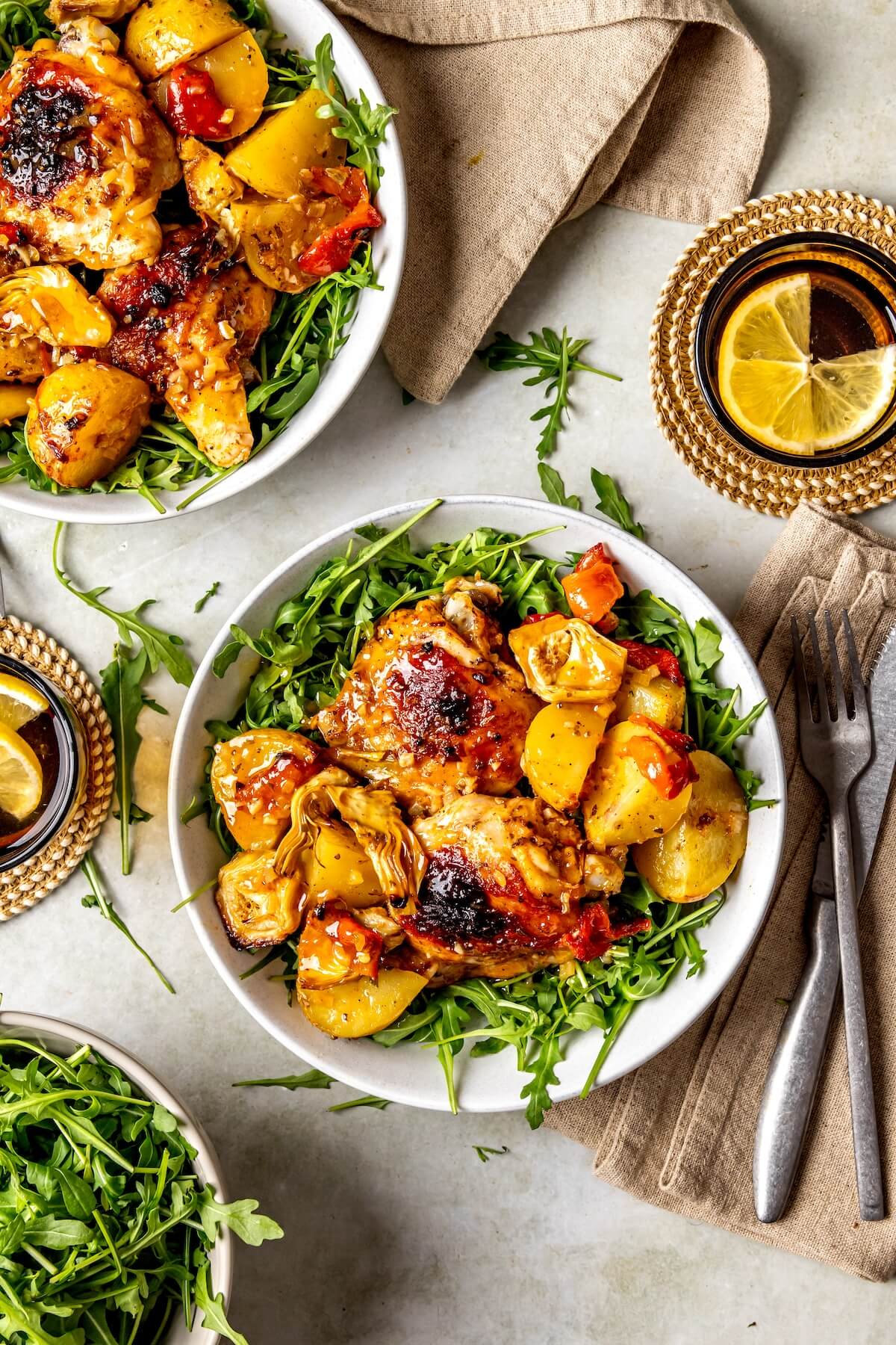 One Pan Mediterranean Chicken - Olivia Adriance
