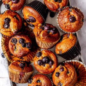 Protein Blueberry Muffins - Olivia Adriance