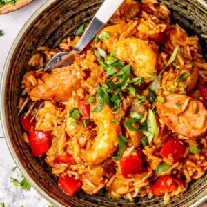 One Pot Cajun Shrimp and Sausage - Olivia Adriance