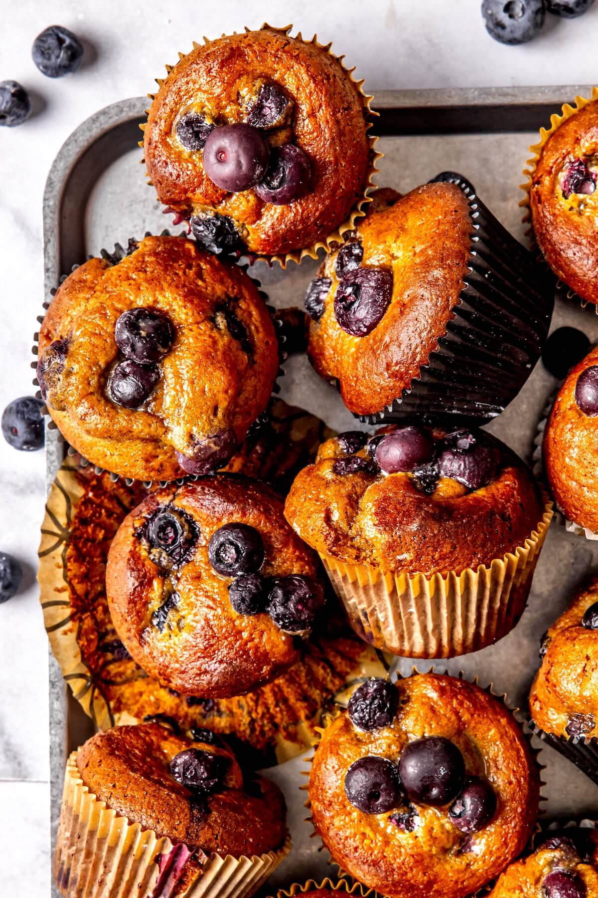 Protein Blueberry Muffins - Olivia Adriance