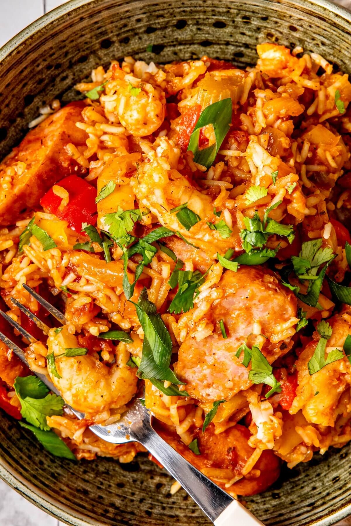One Pot Cajun Shrimp and Sausage - Olivia Adriance