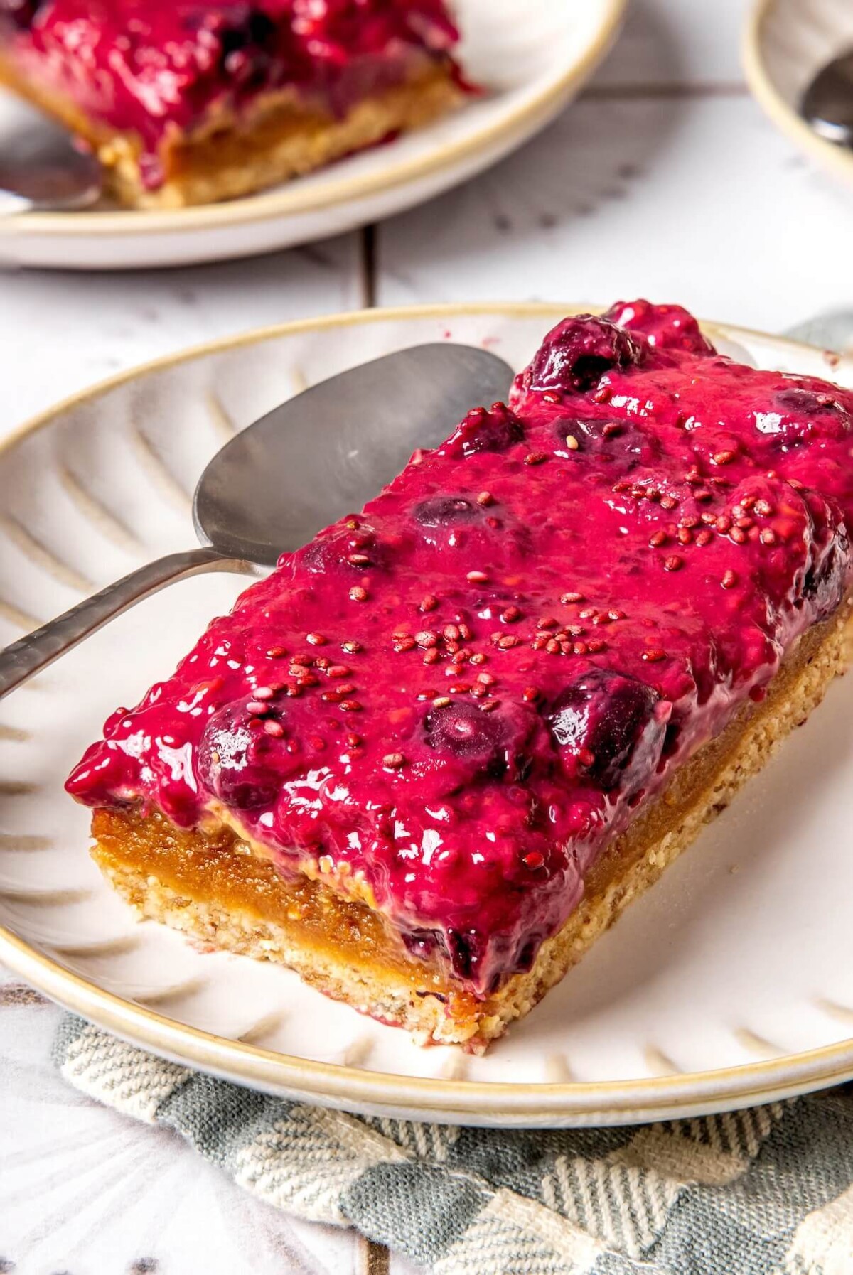Peanut Butter and Jelly Protein Bars - Olivia Adriance
