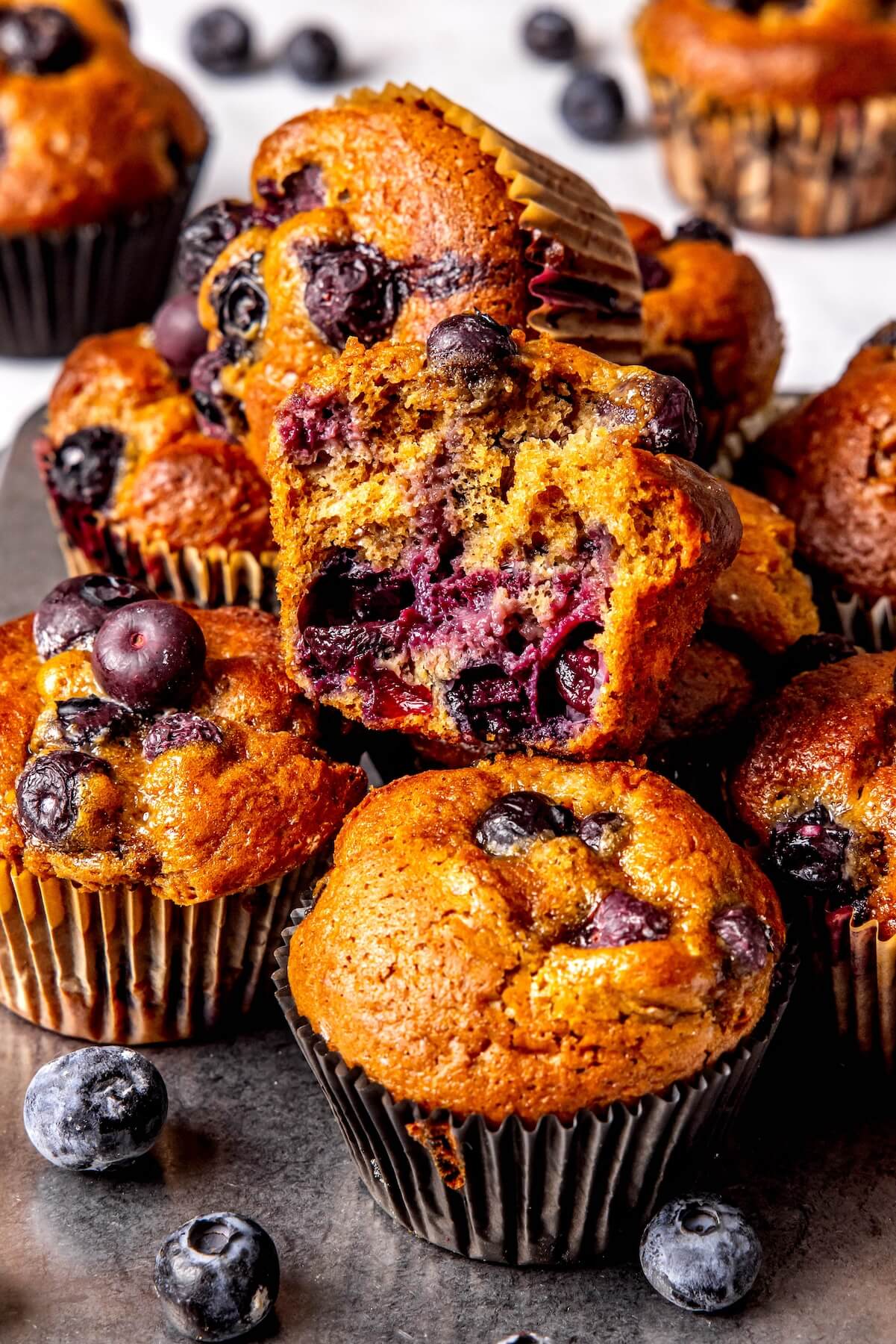 Protein Blueberry Muffins - Olivia Adriance