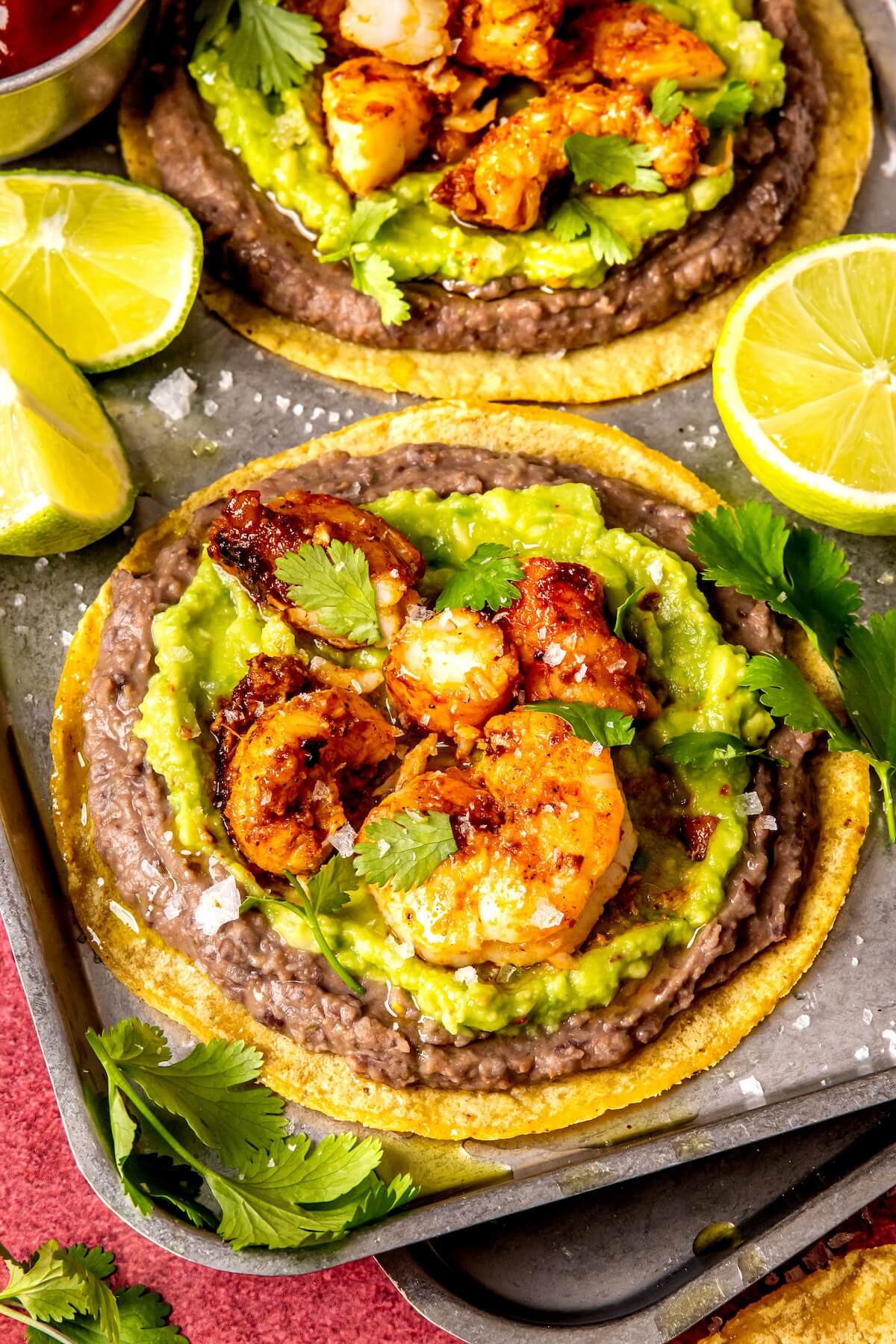 Super Simple Shrimp Tostadas - Olivia Adriance