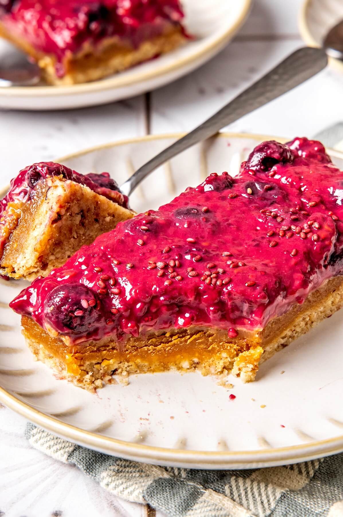 Peanut Butter and Jelly Protein Bars - Olivia Adriance