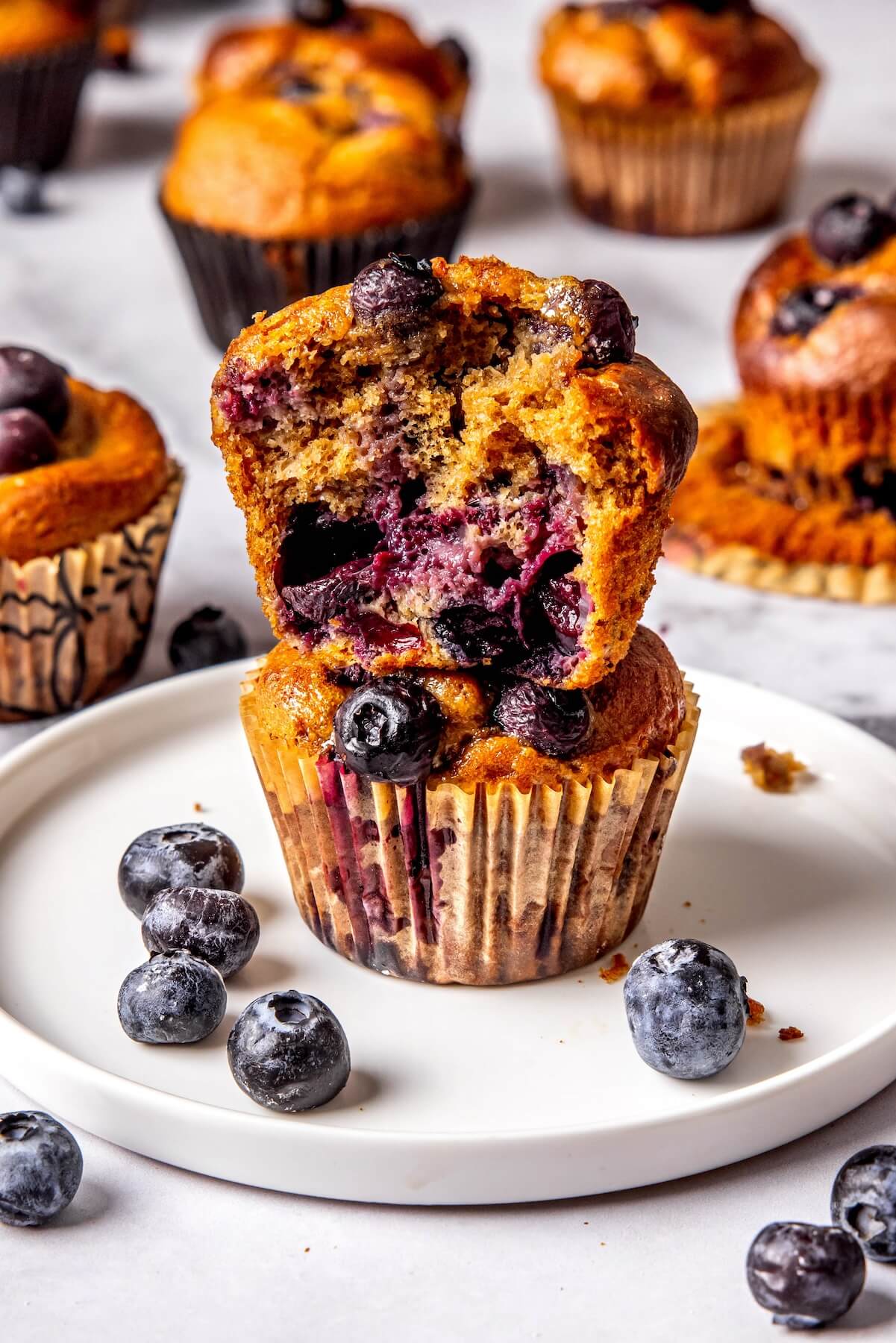Protein Blueberry Muffins - Olivia Adriance
