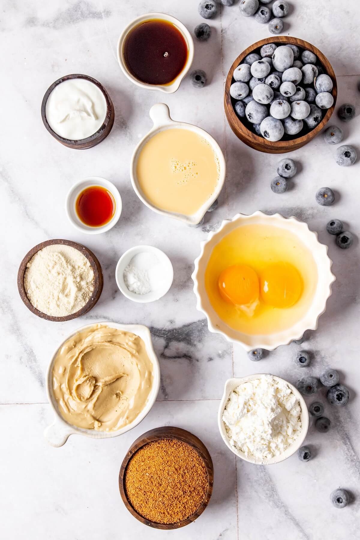 Ingredients for Protein Blueberry Muffins - Olivia Adriance