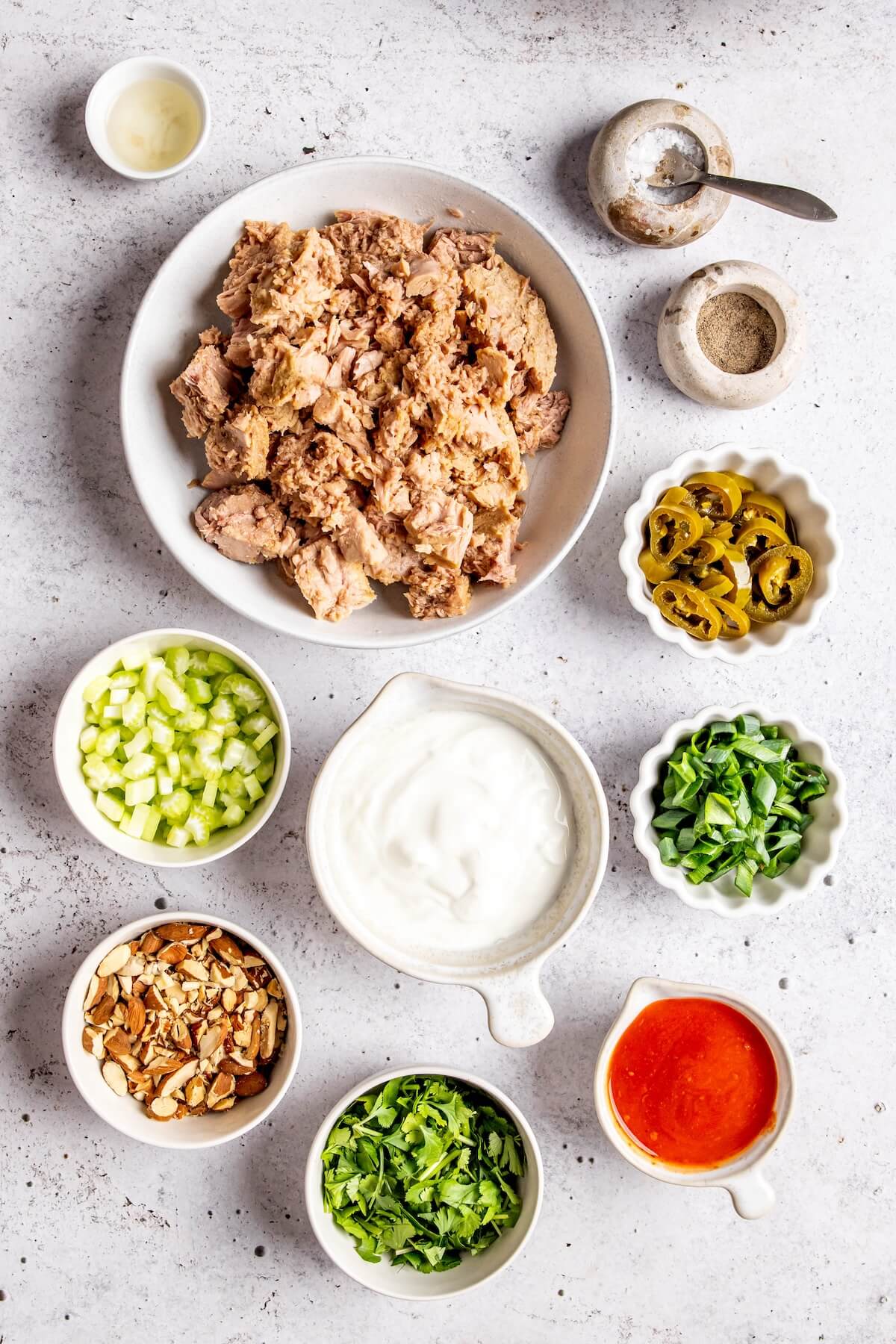 Ingredients for Spicy Tuna Salad No Mayo - Olivia Adriance