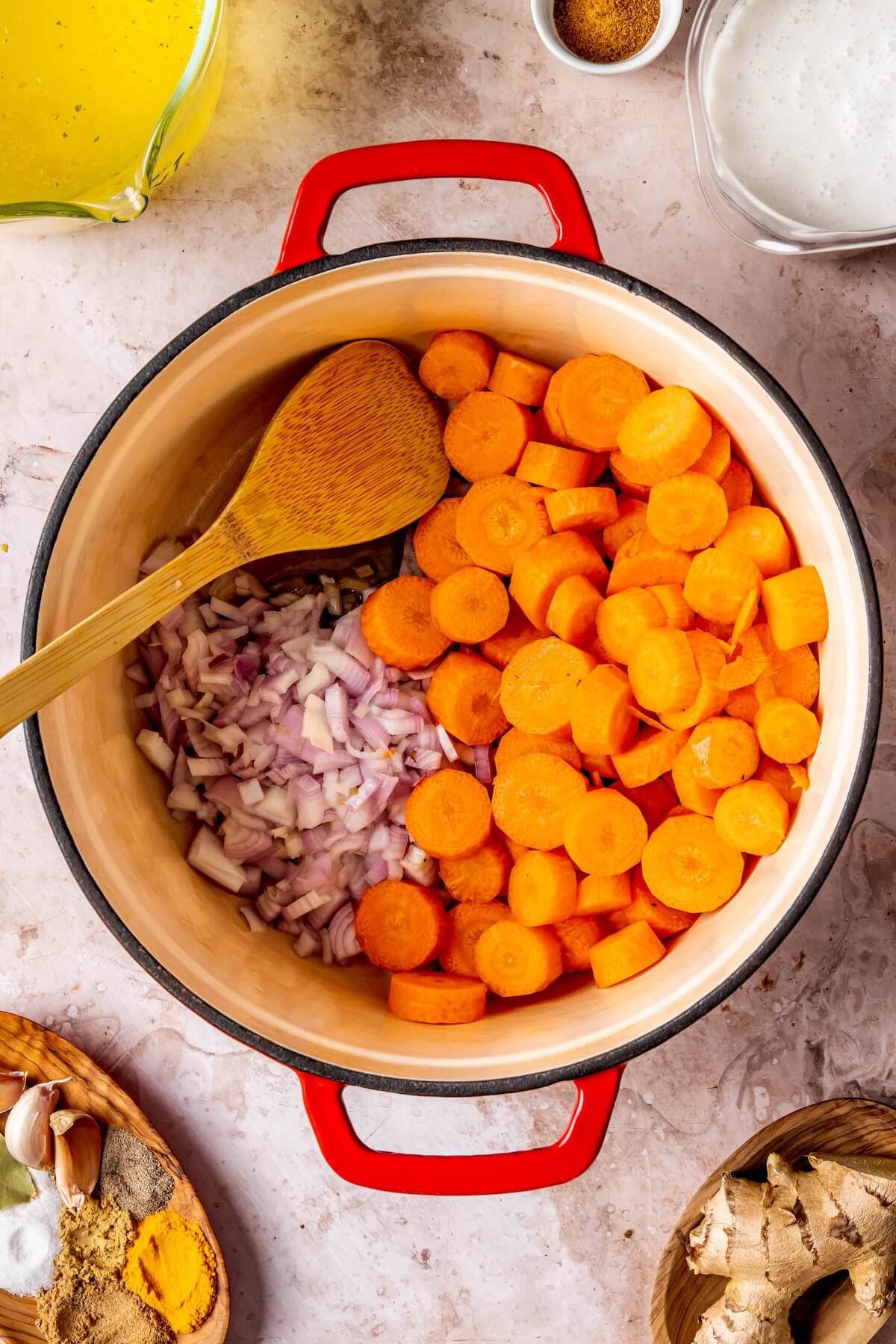 How to Make Carrot Ginger Coconut Milk Soup Step 1 - Olivia Adriance