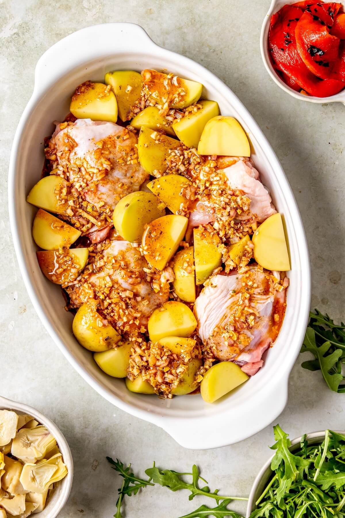 How to Make One Pan Mediterranean Chicken Step 3 - Olivia Adriance