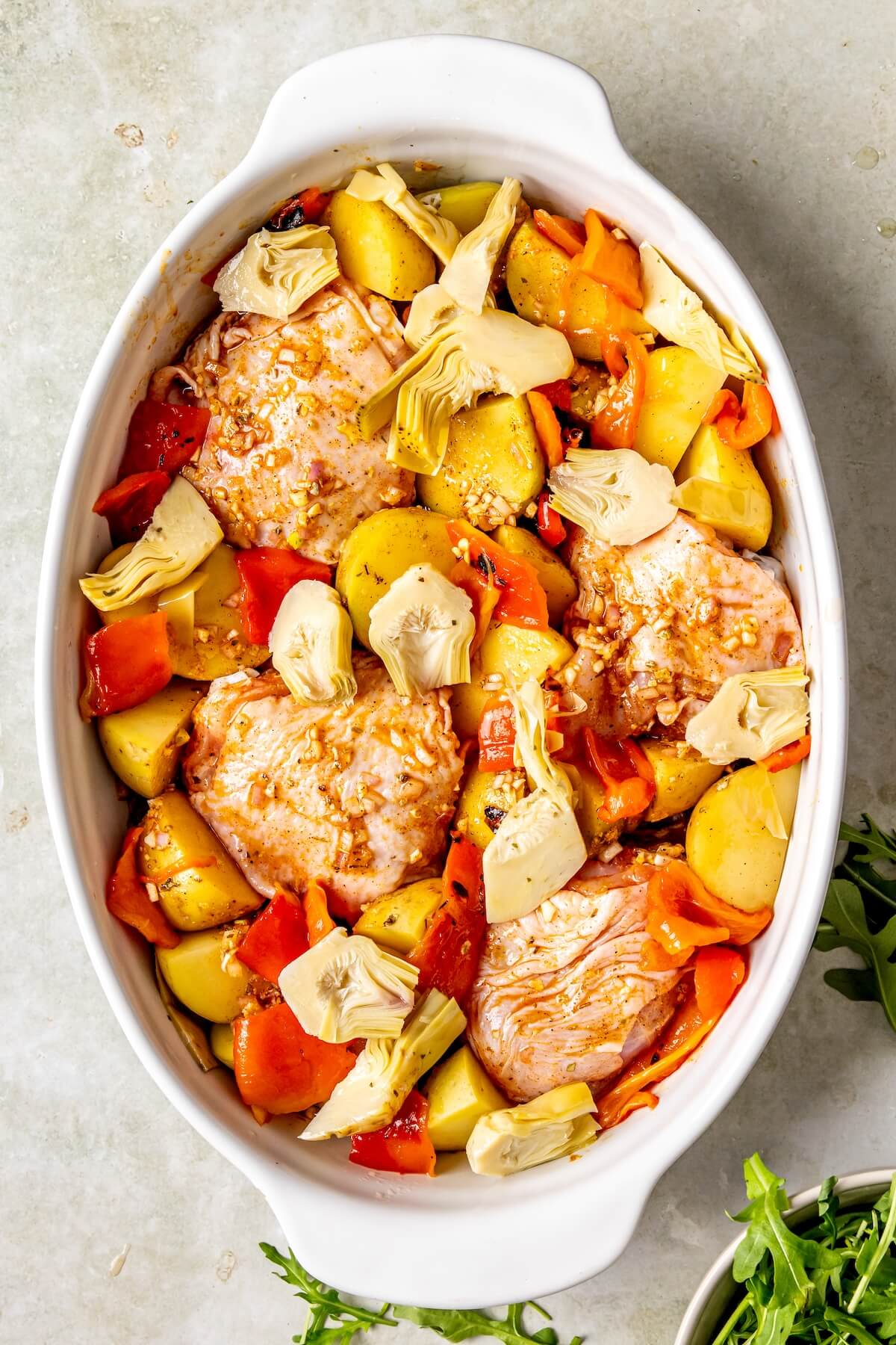 How to Make One Pan Mediterranean Chicken Step 4 - Olivia Adriance
