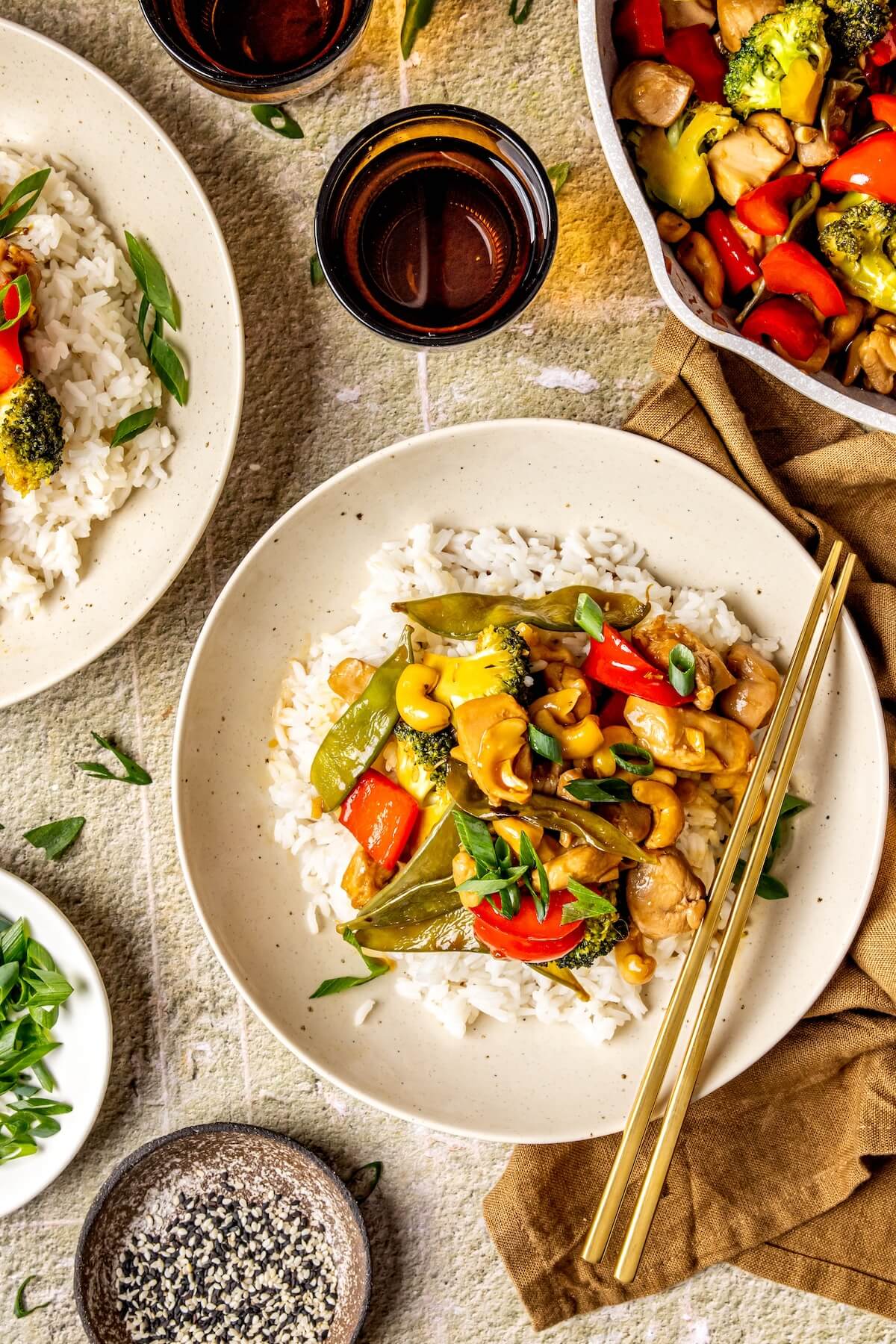 One Skillet Cashew Chicken - Olivia Adriance