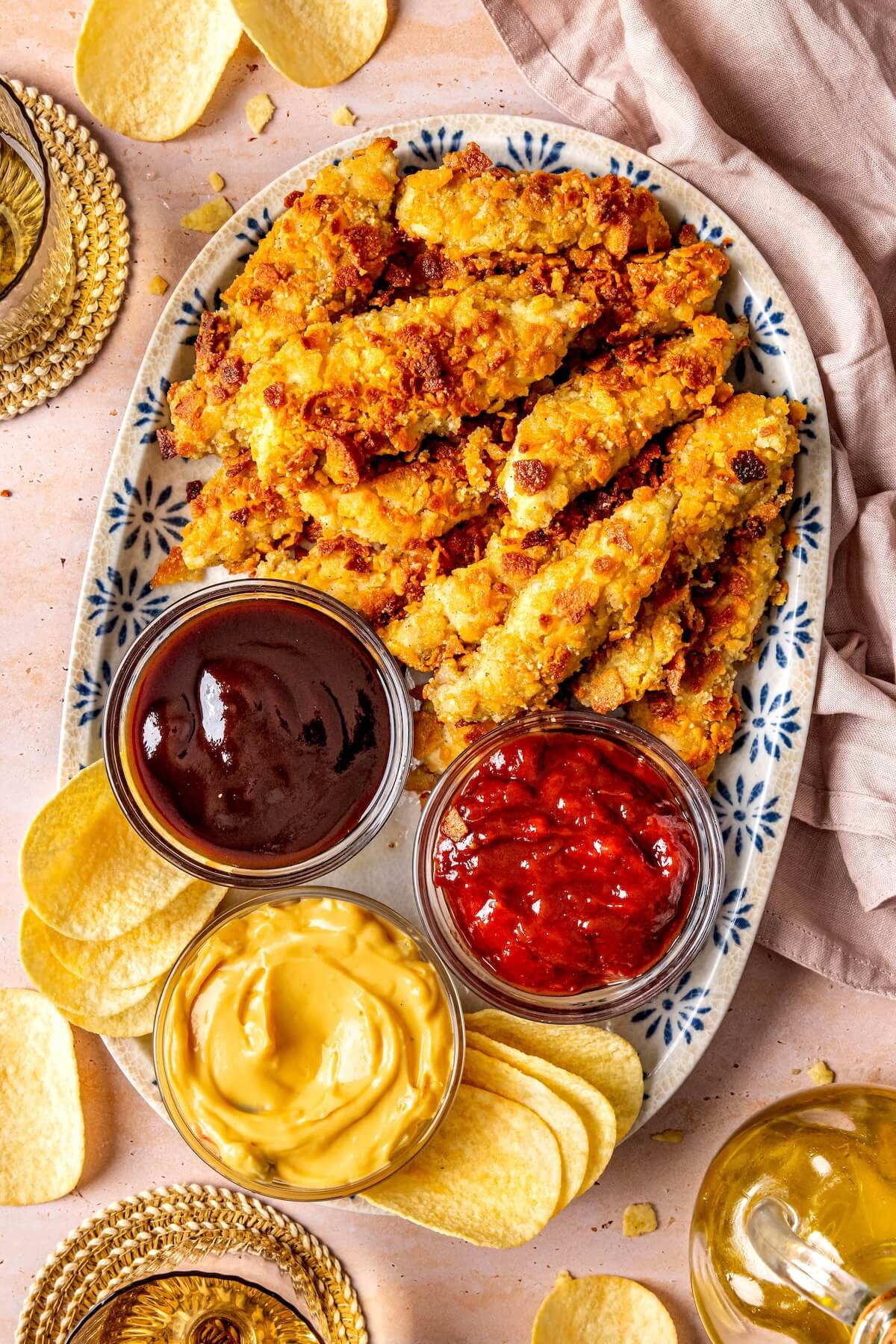 Potato Chip Crusted Chicken Tenders - Olivia Adriance