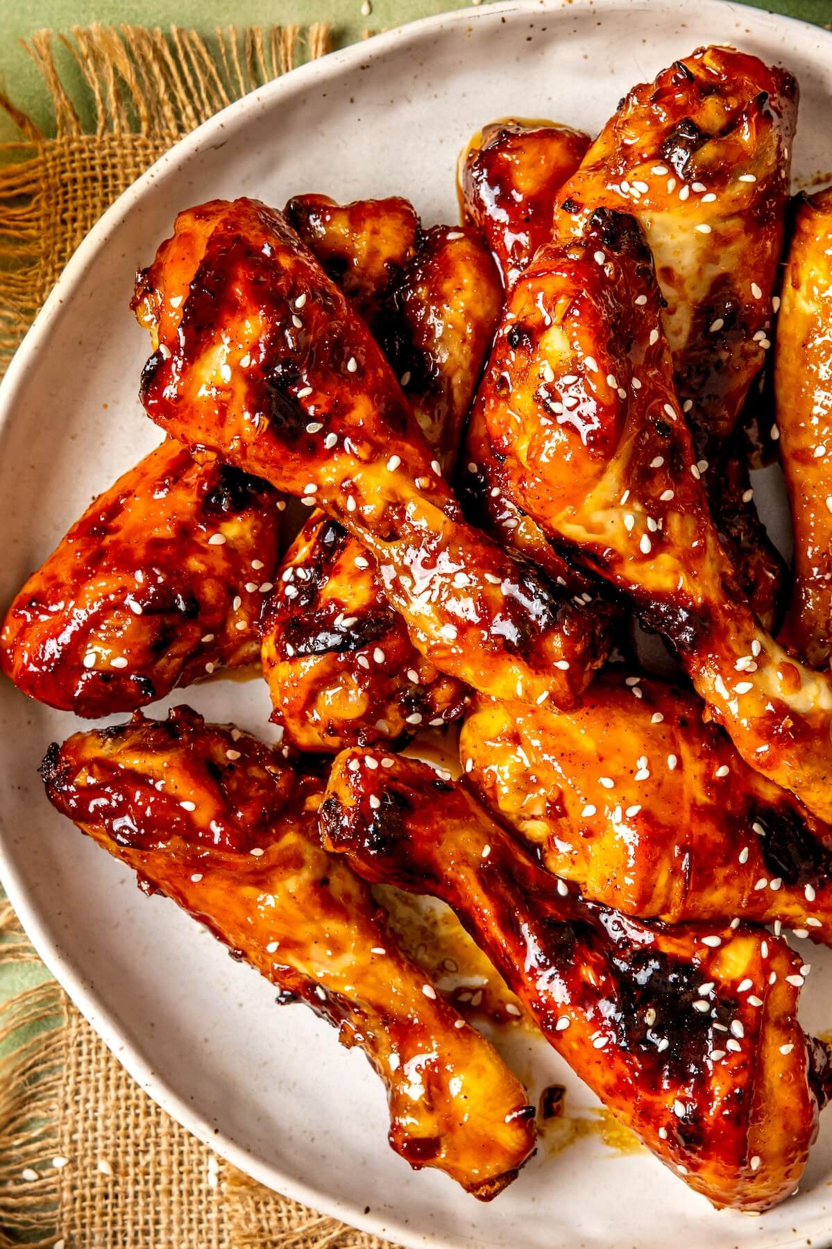 Honey Garlic Chicken Drumsticks - Olivia Adriance