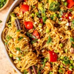 Miso Peanut Glass Noodle Stir Fry - Olivia Adriance