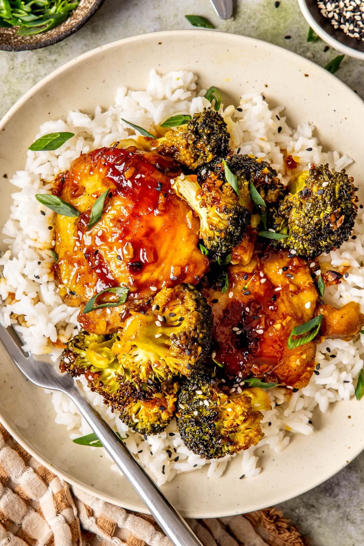 Saucy Asian Braised Chicken and Broccoli - Olivia Adriance