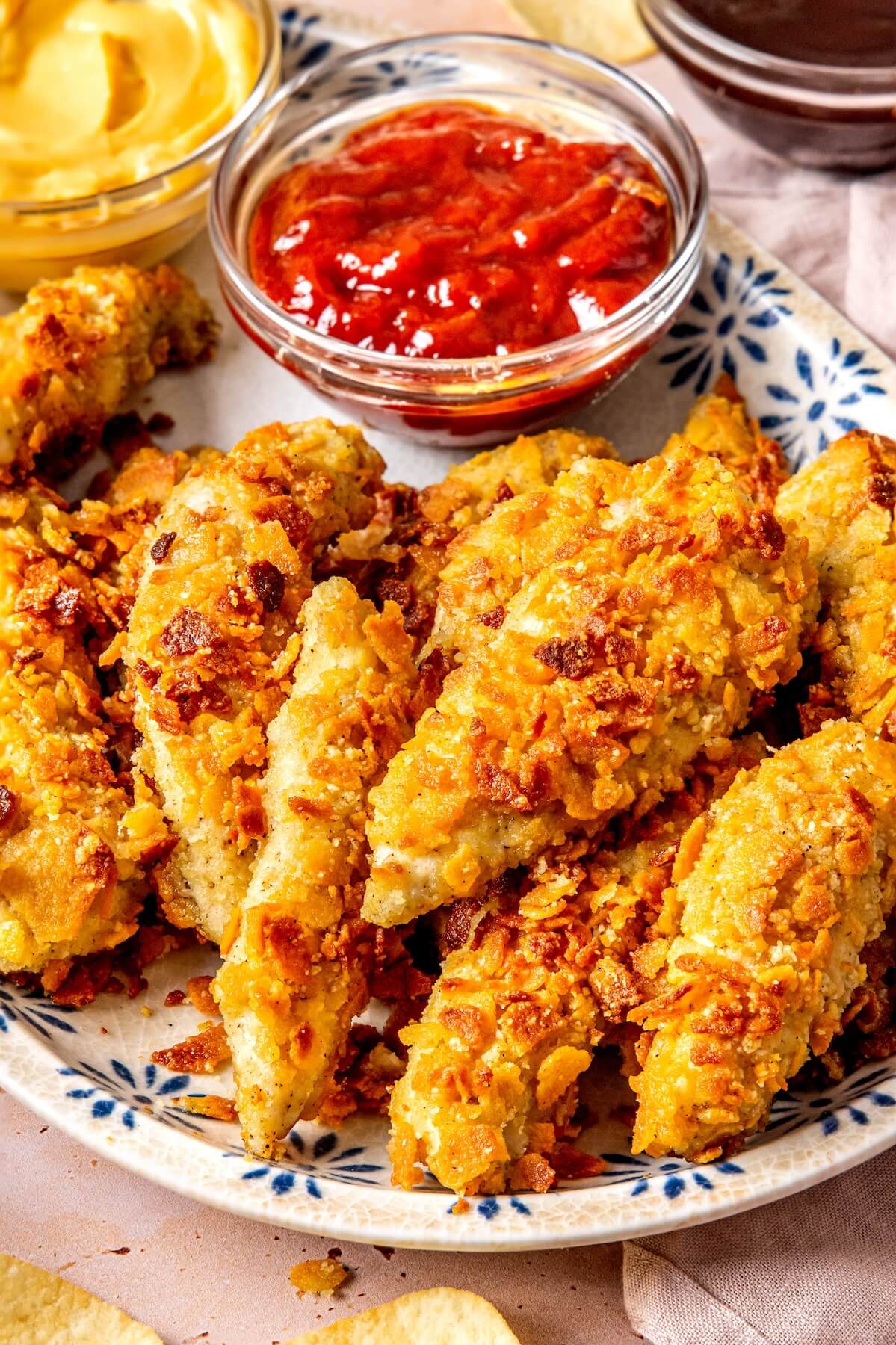 Potato Chip Crusted Chicken Tenders - Olivia Adriance