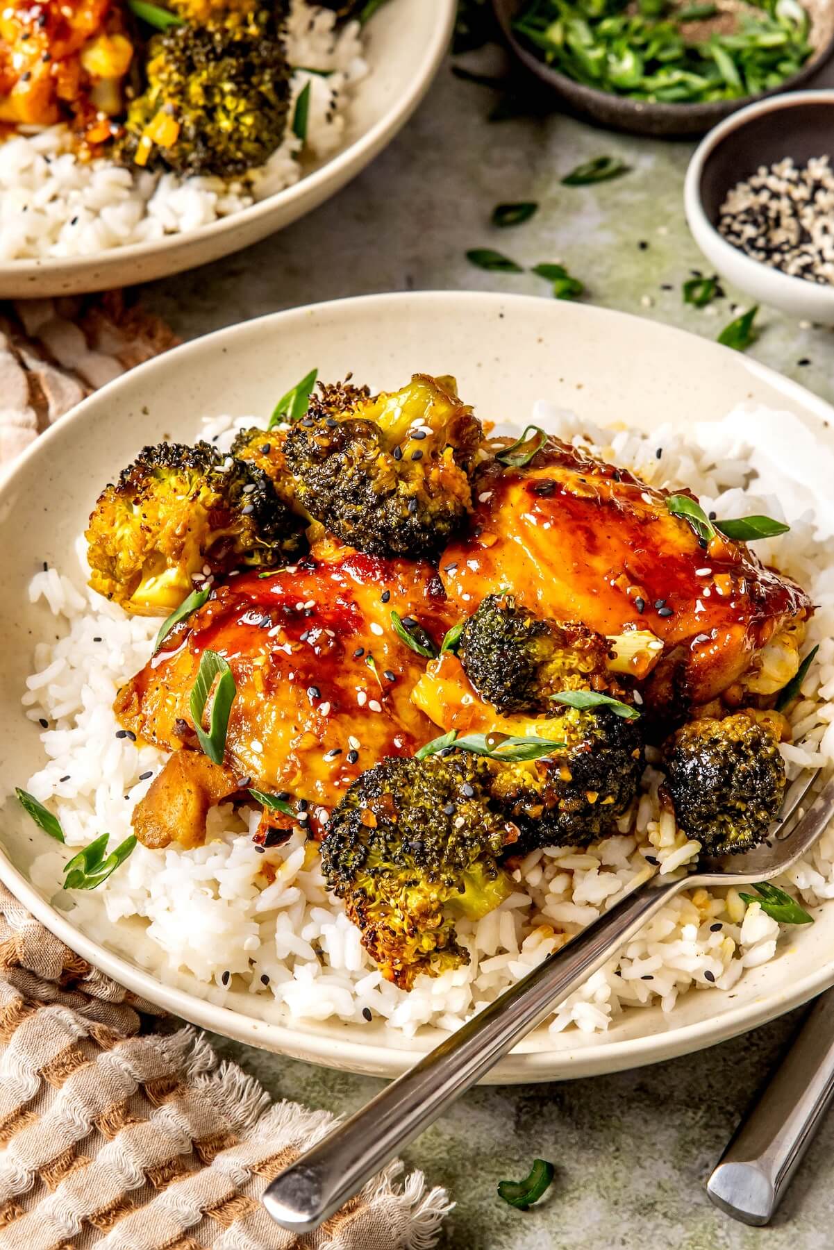 Saucy Asian Braised Chicken and Broccoli - Olivia Adriance