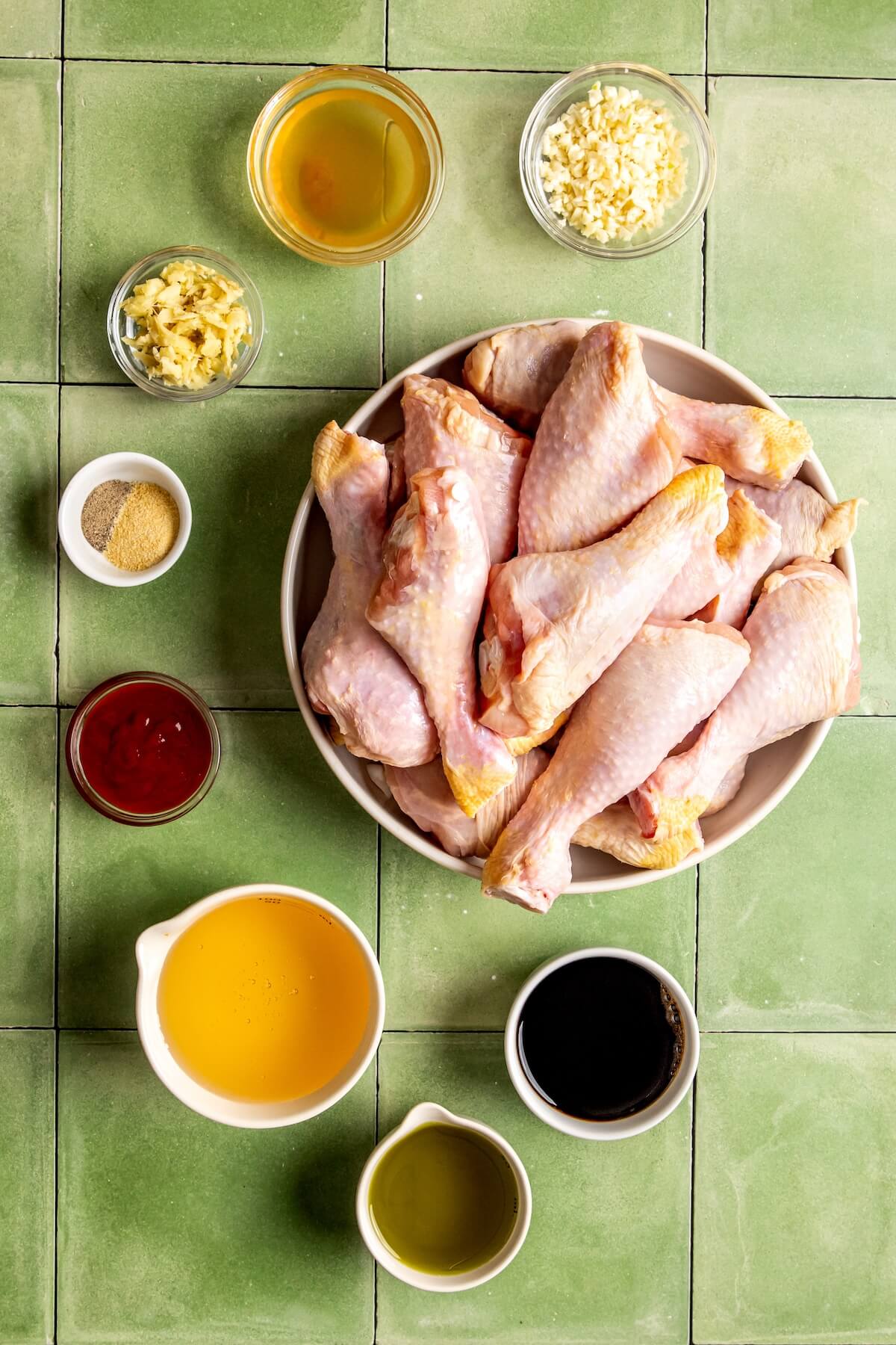 Ingredients for Honey Garlic Chicken Drumsticks - Olivia Adriance