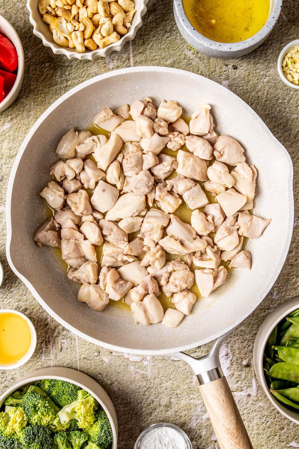 How to Make One Skillet Cashew Chicken Step 1 - Olivia Adriance