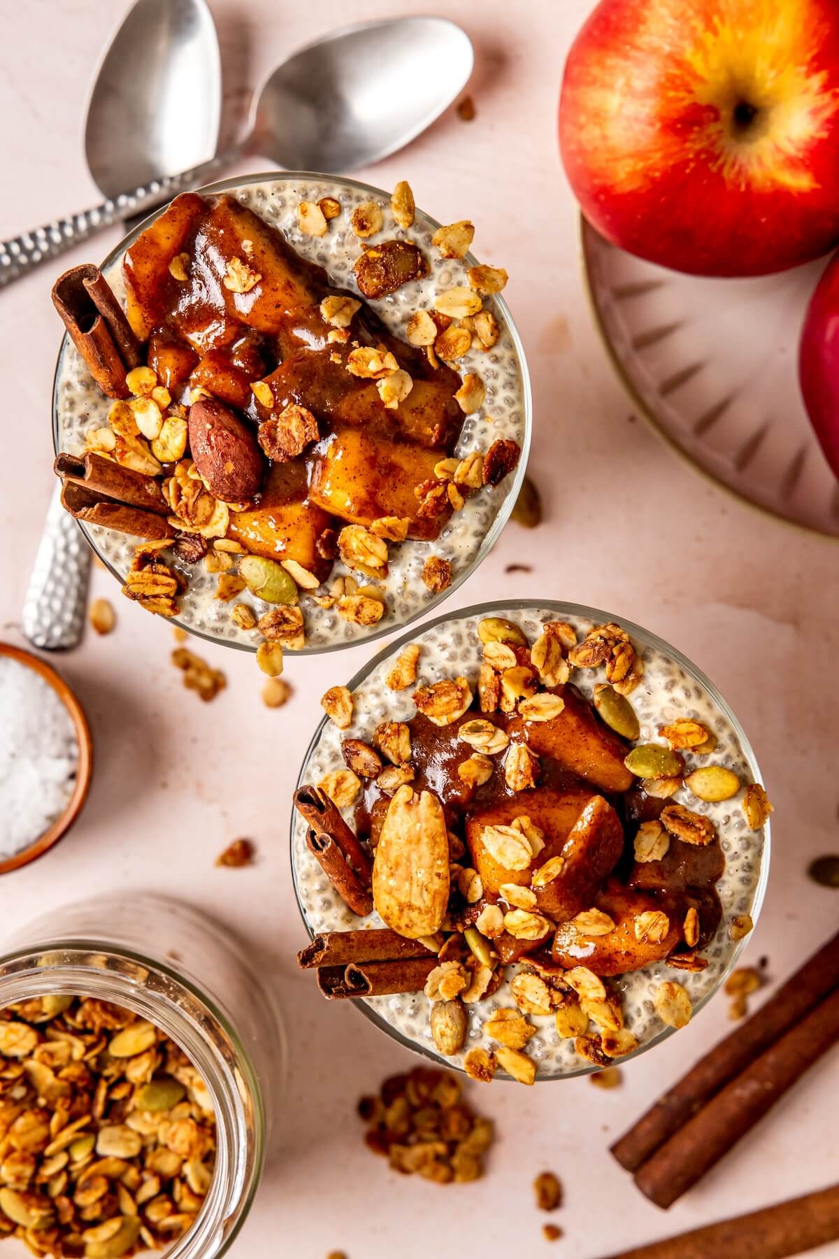 Apple Pie Protein Chia Pudding - Olivia Adriance