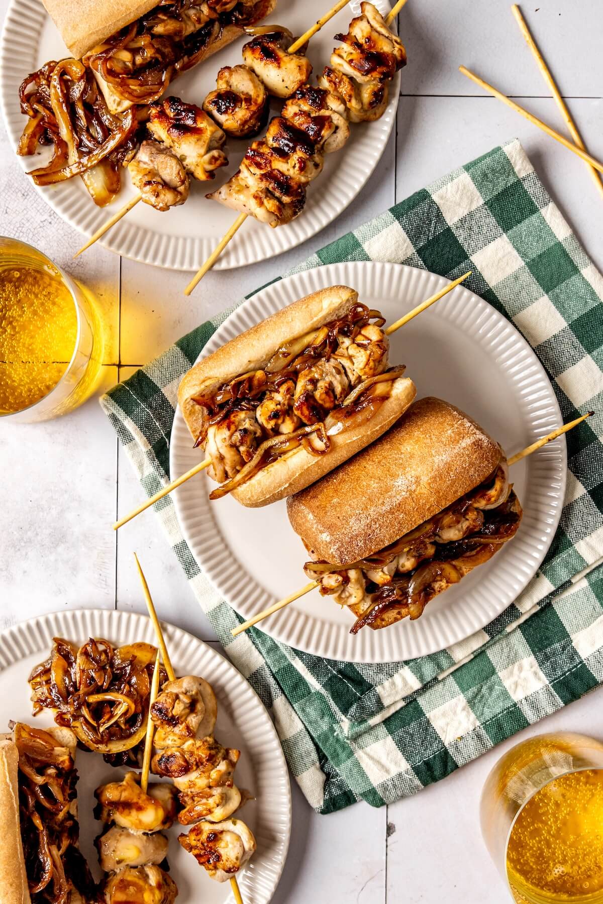 Marinated Chicken Skewers Chicken Spiedies - Olivia Adriance