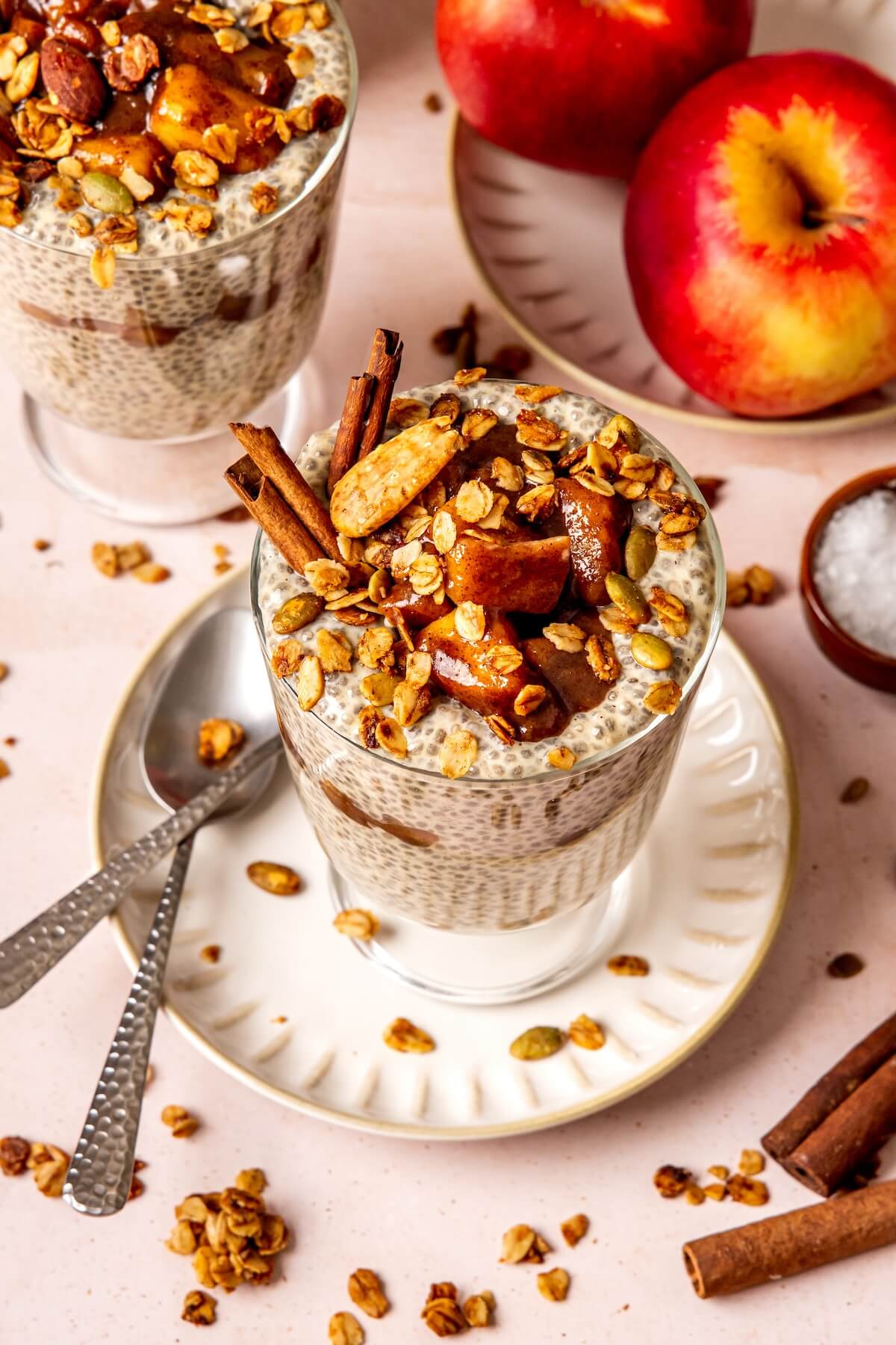 Apple Pie Protein Chia Pudding - Olivia Adriance